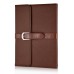 Classical Retro Trendy High Impact Folio Old Fashion Leather Flip Stand Case Folding Smart Cover With Belt Clip Buckle For iPad Mini 4 - Brown