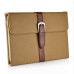 Classical Retro Trendy High Impact Folio Old Fashion Leather Flip Stand Case Folding Smart Cover With Belt Clip Buckle For iPad Mini 4 - Light Brown