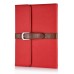 Classical Retro Trendy High Impact Folio Old Fashion Leather Flip Stand Case Folding Smart Cover With Belt Clip Buckle For iPad Mini 4 - Red