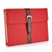 Classical Retro Trendy High Impact Folio Old Fashion Leather Flip Stand Case Folding Smart Cover With Belt Clip Buckle For iPad Mini 4 - Red