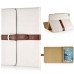 Classical Retro Trendy High Impact Folio Old Fashion Leather Flip Stand Case Folding Smart Cover With Belt Clip Buckle For iPad Mini 4 - White