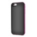 Colorful 3500 mAh Detachable Back Case with Built-in Battery Designed for iPhone 6 4.7 inch - Black/Magenta