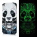 Colorful Artistic Luminous Hard Plastic Animals Panda Back Cover Case For iPhone 5 / 5s