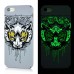 Colorful Artistic Luminous Hard Plastic Animals White Wolf Back Cover Case For iPhone 5 / 5s