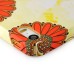 Colorful Artistic Luminous Hard Plastic Retro Orange Flowers Back Cover Case For iPhone 5 / 5s