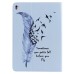 Colorful Blue Feather Swallows Wallet Card Slot Stand Leather Smart Case for iPad Pro 9.7 inch