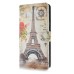 Colorful Brown Eiffel Tower Pattern Magnetic Stand Leather Case With Card Slots For Samsung Galaxy Note 5