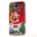 Colorful Christmas Pattern PC Hard Back Case For Samsung Galaxy S5 G900 - Santa And Gifts