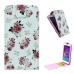 Colorful Drawing Magnetic Vertical Leather Case with Card Slot for Samsung Galaxy Note 4 - CK Flowers