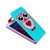 Colorful Drawing Magnetic Vertical Leather Case with Card Slot for Samsung Galaxy Note 4 - Owl with Hot Heart