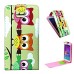 Colorful Drawing Magnetic Vertical Leather Case with Card Slot for Samsung Galaxy Note 4 - Three Owls