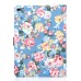 Colorful Floral Sleep / Wake Function Magnetic Stand Flip Leather Case with Card Slot for iPad Air 2 ( iPad 6 ) - Light Blue