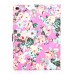 Colorful Floral Sleep / Wake Function Magnetic Stand Flip Leather Case with Card Slot for iPad Air 2 ( iPad 6 ) - Pink