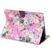 Colorful Floral Sleep / Wake Function Magnetic Stand Flip Leather Case with Card Slot for iPad Air 2 ( iPad 6 ) - Pink