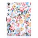 Colorful Floral Sleep / Wake Function Magnetic Stand Flip Leather Case with Card Slot for iPad Air 2 ( iPad 6 ) - White