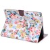 Colorful Floral Sleep / Wake Function Magnetic Stand Flip Leather Case with Card Slot for iPad Air 2 ( iPad 6 ) - White