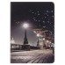 Colorful Night Street View Wallet Card Slot Stand Leather Smart Case for iPad Pro 9.7 inch