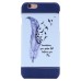 Colorful Painted Hard Back PC Shell Case Cover for iPhone 6 / 6s - Blue feather