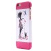 Colorful Painted Hard Back PC Shell Case Cover for iPhone 6 / 6s - Girl And Cat