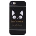 Colorful Painted Hard Back PC Shell Case Cover for iPhone SE/5s - Cat Don't touch my cell phone