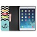 Colorful Picture Printed Black White Waves Anchor Wallet Card Slot Stand Leather Smart Case For iPad Mini 1 / 2 / 3