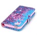 Colorful Picture Printed Blooming Flower Tree Wallet Card Slot Stand Leather Case For iPhone 5 / 5s