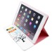 Colorful Picture Printed Blooming Tree Wallet Card Slot Stand Leather Smart Case For iPad Air 2 (iPad 6)