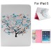 Colorful Picture Printed Blooming Tree Wallet Card Slot Stand Leather Smart Case For iPad Air (iPad 5)