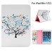 Colorful Picture Printed Blooming Tree Wallet Card Slot Stand Leather Smart Case For iPad Mini 1 / 2 / 3