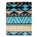 Colorful Picture Printed Blue Yellow Tribe Wallet Card Slot Stand Leather Smart Case For iPad 2 / 3 /4