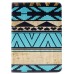 Colorful Picture Printed Blue Yellow Tribe Wallet Card Slot Stand Leather Smart Case For iPad Air (iPad 5)