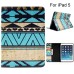 Colorful Picture Printed Blue Yellow Tribe Wallet Card Slot Stand Leather Smart Case For iPad Air (iPad 5)