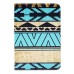 Colorful Picture Printed Blue Yellow Tribe Wallet Card Slot Stand Leather Smart Case For iPad Mini 1 / 2 / 3