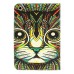 Colorful Picture Printed Cat Head Wallet Card Slot Stand Leather Smart Case For iPad Mini 1 / 2 / 3