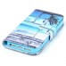 Colorful Picture Printed Coconut Palm Blue Sea Wallet Card Slot Stand Leather Case For iPhone 5 / 5s