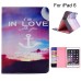 Colorful Picture Printed I Am In Love With You Wallet Card Slot Stand Leather Smart Case For iPad Air 2 (iPad 6)