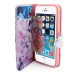 Colorful Picture Printed Life Is Beautiful Wallet Card Slot Stand Leather Case For iPhone 5 / 5s