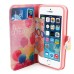 Colorful Picture Printed Make Your Dreams Come True Wallet Card Slot Stand Leather Case For iPhone 5 / 5s