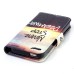 Colorful Picture Printed Never Stop Dreaming Wallet Card Slot Stand Leather Case For iPhone 5 / 5s