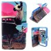 Colorful Picture Printed Sheep Wallet Card Slot Stand Leather Case For iPhone 5 / 5s