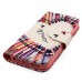 Colorful Picture Printed Smile Pencil Wallet Card Slot Stand Leather Case For iPhone 5 / 5s