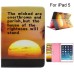 Colorful Picture Printed Sun Rise Wallet Card Slot Stand Leather Smart Case For iPad Air (iPad 5)