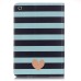 Colorful Printed PU Leather Case Cover for iPad Mini 1 / 2 / 3 - Black And Green Stripe