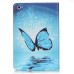 Colorful Printed PU Leather Case Cover for iPad Mini 1 / 2 / 3 - Blue Butterfly