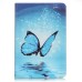 Colorful Printed PU Leather Case Cover for iPad Mini 1 / 2 / 3 - Blue Butterfly