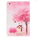 Colorful Printed PU Leather Case Cover for iPad Mini 1 / 2 / 3 - Sakura And House