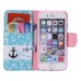 Colorful Printed PU Leather Flip Wallet Stand Case With Card Slots For iPhone 6/6s -  Anchor