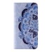 Colorful Printed PU Leather Flip Wallet Stand Case With Card Slots For iPhone 6/6s - Blue half flower