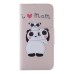 Colorful Printed PU Leather Flip Wallet Stand Case With Card Slots For iPhone 6/6s - Cute Panda