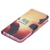 Colorful Printed PU Leather Flip Wallet Stand Case With Card Slots For iPhone 6/6s - Sunset Lady Miss You